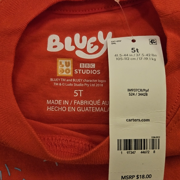 NWT Bluey and Bingo Toddler Holiday Shirt - Picture 2 of 3